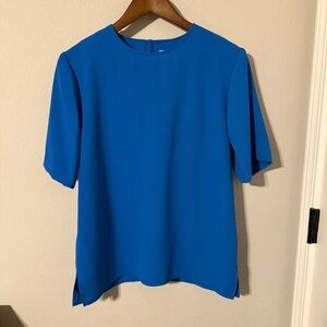 Vintage Starfire Women's Size 6 Blue Blouse Top Short Sleeve